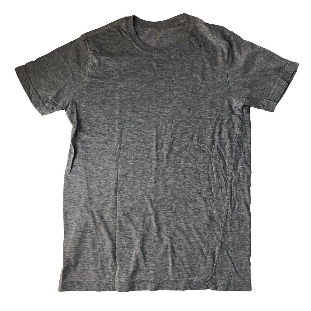 Mens Heather Gray Crew Neck Tee Size Small